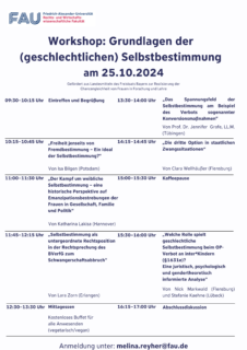 Zum Artikel "Workshop „Grundlagen der (geschlechtlichen) Selbstbestimmung“ – Anmeldung offen"